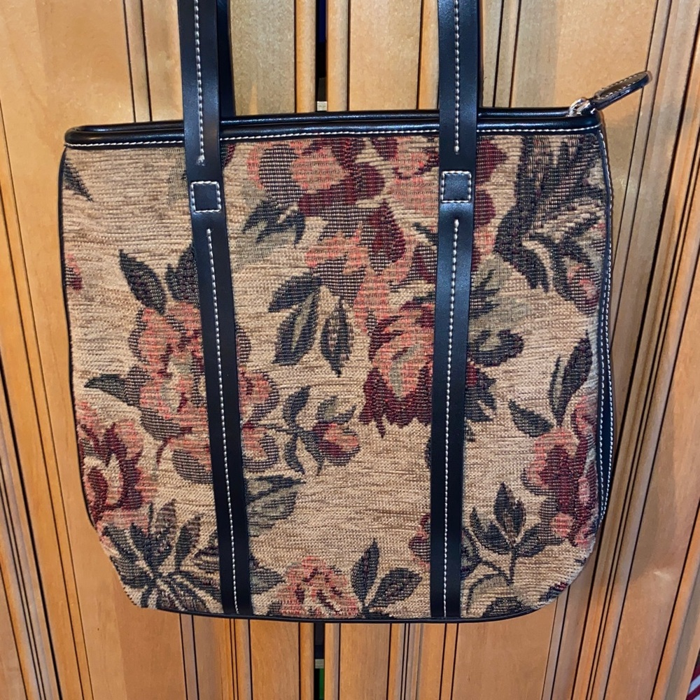 Floral Tapestry Tote Bag